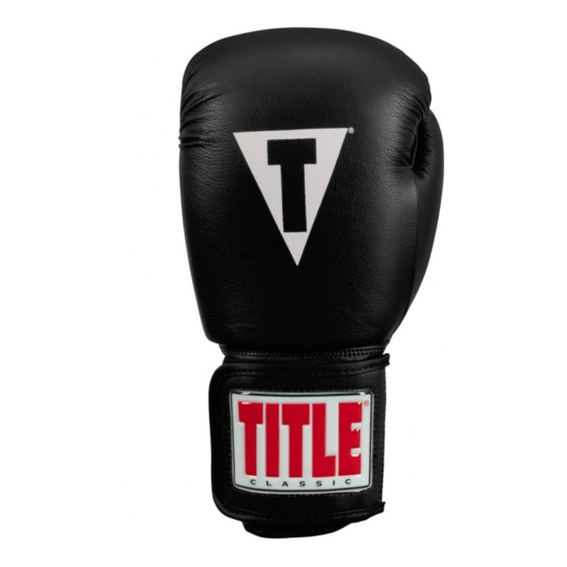 Guantes Title Box Piel Classic Velcro Negro Palomares Fpx