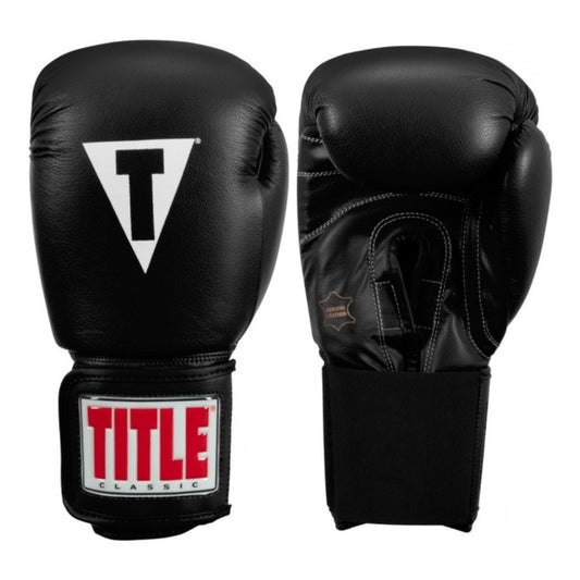 Guantes Title Box Piel Classic Velcro Negro Palomares Fpx