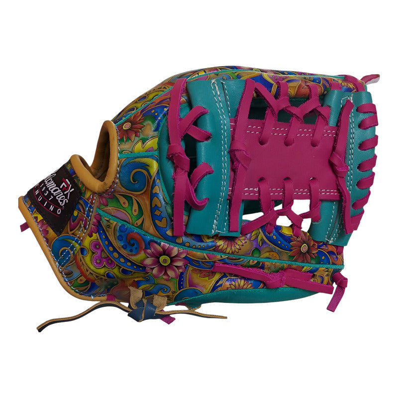 Guante Manopla Beisbol 11.5 Ed.unica Floral Palomares Fpx Agua Juvenil/ Adulto