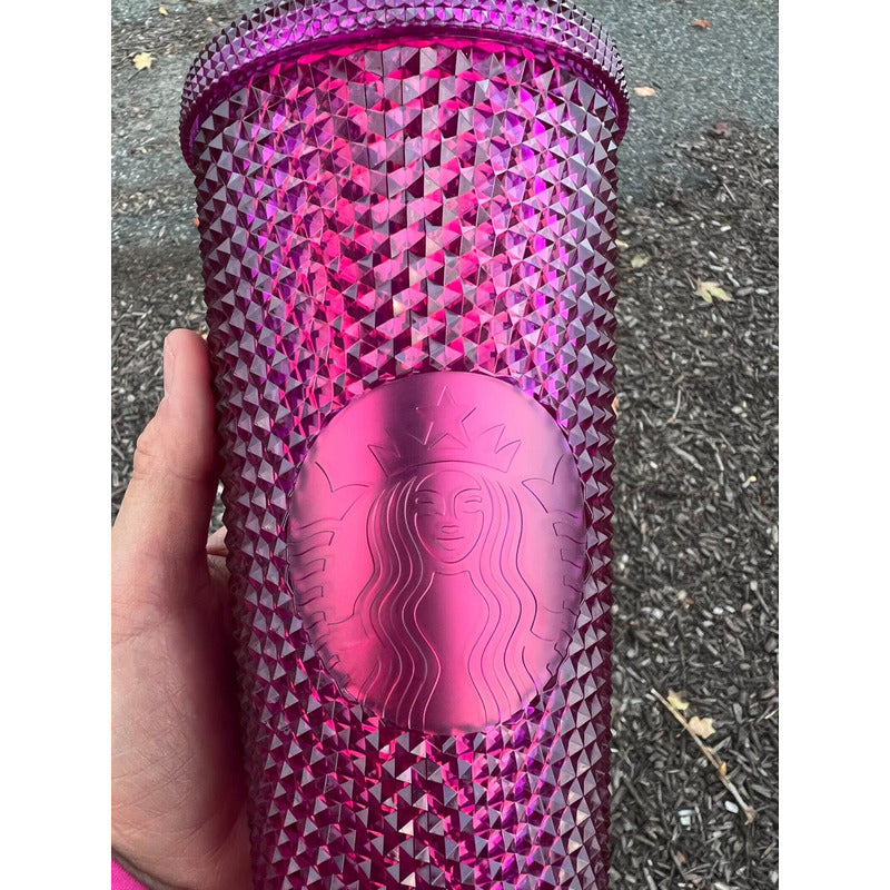 Vaso Starbucks Studded De Acrílico Berry Purpple Para Bebidas Frías (710 Ml)